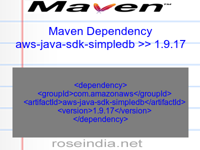 Maven dependency of aws-java-sdk-simpledb version 1.9.17