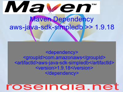 Maven dependency of aws-java-sdk-simpledb version 1.9.18