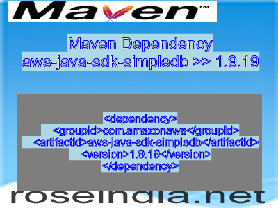 Maven dependency of aws-java-sdk-simpledb version 1.9.19