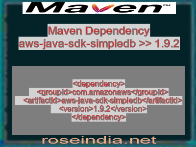 Maven dependency of aws-java-sdk-simpledb version 1.9.2
