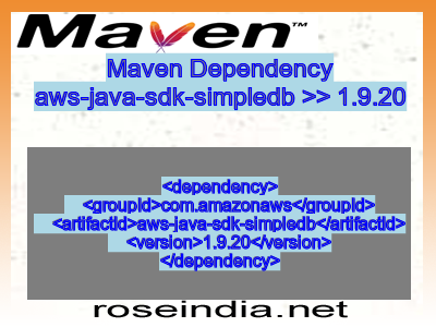 Maven dependency of aws-java-sdk-simpledb version 1.9.20
