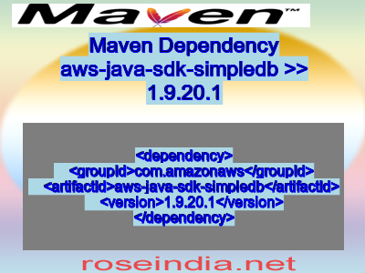 Maven dependency of aws-java-sdk-simpledb version 1.9.20.1