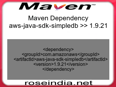 Maven dependency of aws-java-sdk-simpledb version 1.9.21