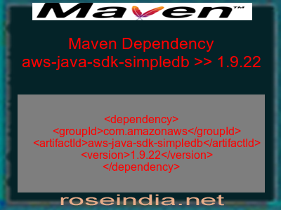 Maven dependency of aws-java-sdk-simpledb version 1.9.22