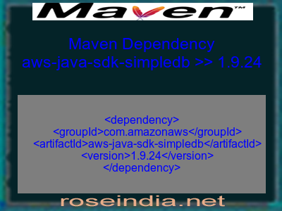 Maven dependency of aws-java-sdk-simpledb version 1.9.24