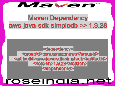 Maven dependency of aws-java-sdk-simpledb version 1.9.28