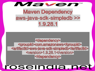 Maven dependency of aws-java-sdk-simpledb version 1.9.28.1
