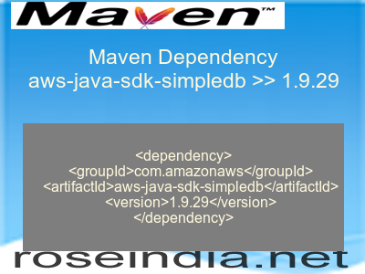 Maven dependency of aws-java-sdk-simpledb version 1.9.29