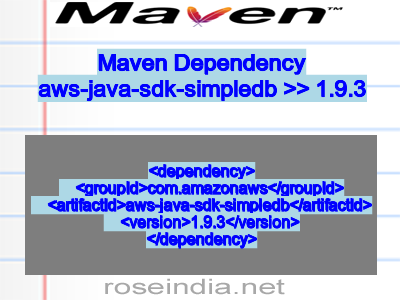 Maven dependency of aws-java-sdk-simpledb version 1.9.3