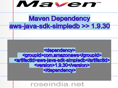 Maven dependency of aws-java-sdk-simpledb version 1.9.30