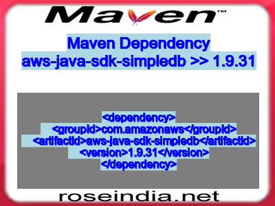 Maven dependency of aws-java-sdk-simpledb version 1.9.31