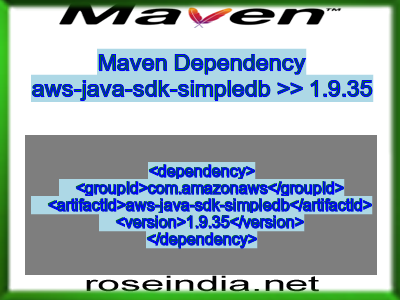 Maven dependency of aws-java-sdk-simpledb version 1.9.35