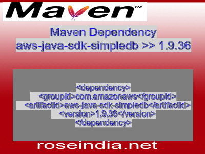Maven dependency of aws-java-sdk-simpledb version 1.9.36