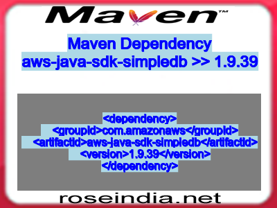 Maven dependency of aws-java-sdk-simpledb version 1.9.39
