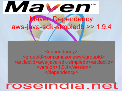 Maven dependency of aws-java-sdk-simpledb version 1.9.4