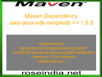 Maven dependency of aws-java-sdk-simpledb version 1.9.5
