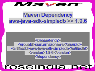 Maven dependency of aws-java-sdk-simpledb version 1.9.6