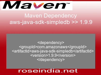 Maven dependency of aws-java-sdk-simpledb version 1.9.9