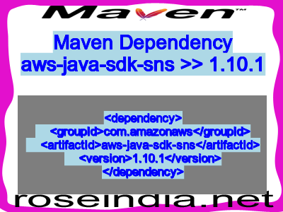 Maven dependency of aws-java-sdk-sns version 1.10.1