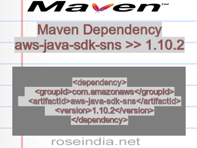 Maven dependency of aws-java-sdk-sns version 1.10.2
