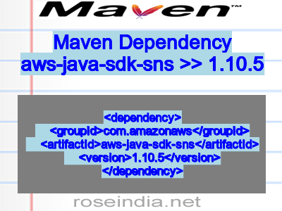 Maven dependency of aws-java-sdk-sns version 1.10.5