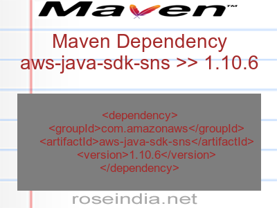 Maven dependency of aws-java-sdk-sns version 1.10.6