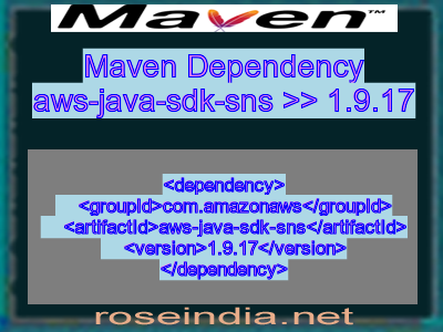 Maven dependency of aws-java-sdk-sns version 1.9.17