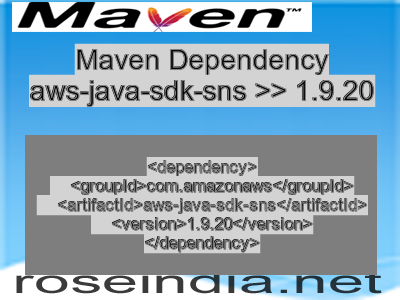 Maven dependency of aws-java-sdk-sns version 1.9.20