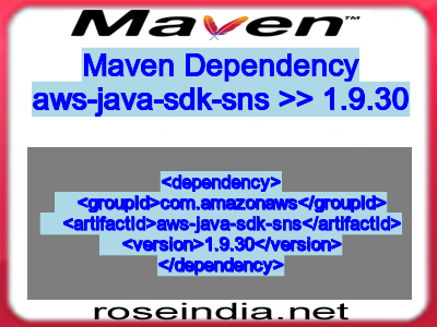 Maven dependency of aws-java-sdk-sns version 1.9.30