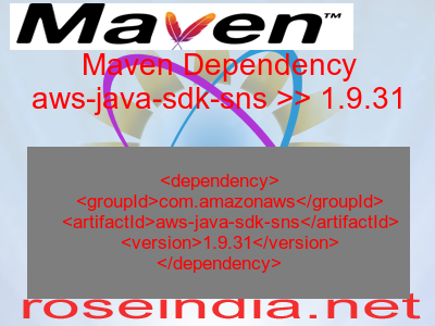 Maven dependency of aws-java-sdk-sns version 1.9.31