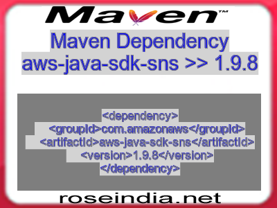 Maven dependency of aws-java-sdk-sns version 1.9.8