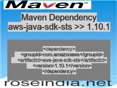 Maven dependency of aws-java-sdk-sts version 1.10.1