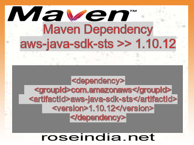 Maven dependency of aws-java-sdk-sts version 1.10.12