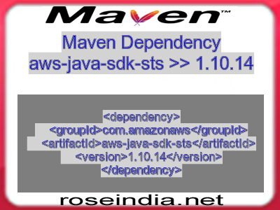 Maven dependency of aws-java-sdk-sts version 1.10.14