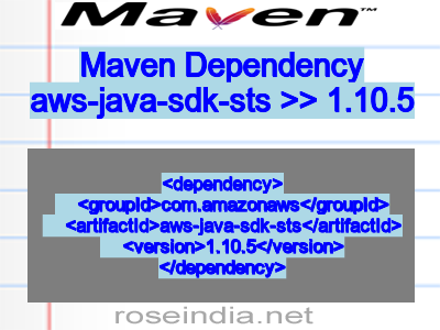 Maven dependency of aws-java-sdk-sts version 1.10.5