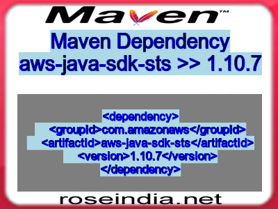 Maven dependency of aws-java-sdk-sts version 1.10.7