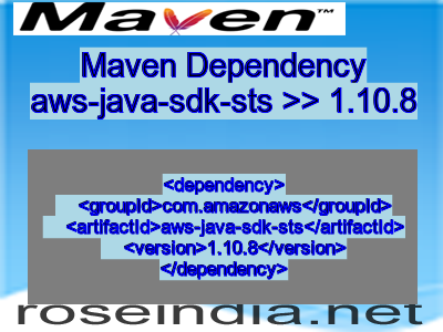 Maven dependency of aws-java-sdk-sts version 1.10.8