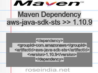 Maven dependency of aws-java-sdk-sts version 1.10.9