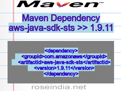 Maven dependency of aws-java-sdk-sts version 1.9.11