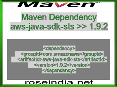 Maven dependency of aws-java-sdk-sts version 1.9.2