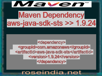 Maven dependency of aws-java-sdk-sts version 1.9.24