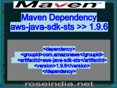 Maven dependency of aws-java-sdk-sts version 1.9.6