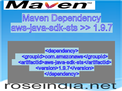 Maven dependency of aws-java-sdk-sts version 1.9.7