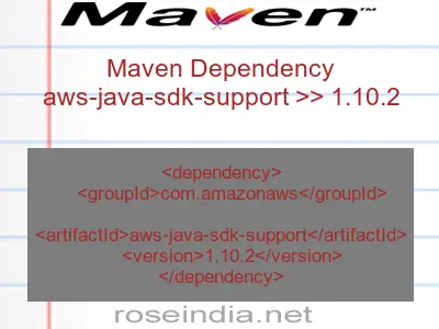 Maven dependency of aws-java-sdk-support version 1.10.2