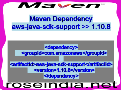 Maven dependency of aws-java-sdk-support version 1.10.8