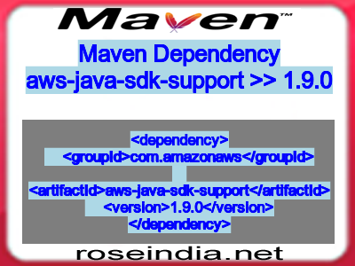 Maven dependency of aws-java-sdk-support version 1.9.0