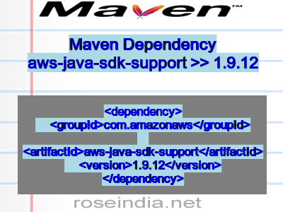 Maven dependency of aws-java-sdk-support version 1.9.12