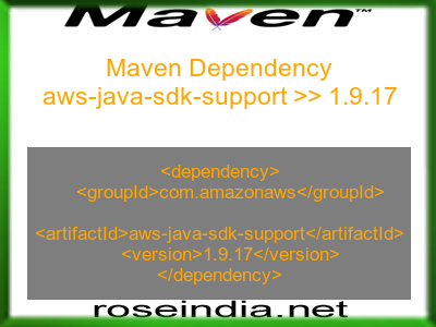Maven dependency of aws-java-sdk-support version 1.9.17