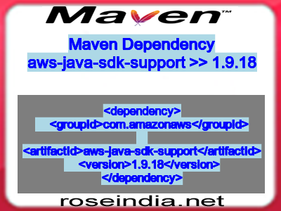 Maven dependency of aws-java-sdk-support version 1.9.18