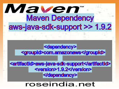 Maven dependency of aws-java-sdk-support version 1.9.2